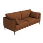 Burnt Orange Cord Fabric 3 Seater Sofa - Maeve