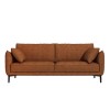 Burnt Orange Cord Fabric 3 Seater Sofa - Maeve