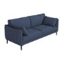 Blue 3 Seater Cord Fabric Sofa - Maeve