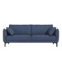 Blue 3 Seater Cord Fabric Sofa - Maeve