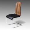 GRADE A1 - Wilkinson Furniture Pair of Messina Dining Chairs in Walnut and Black 