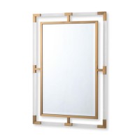 Gold Rectangle Wall Mirror - Marissa