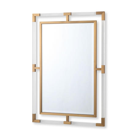 Gold Rectangle Wall Mirror - Marissa