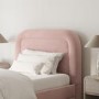 Pink Velvet Single Guest Bed with Trundle and Curved Headboard - Naomi
