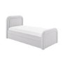 Lilac Upholstered Single Guest Bed with Trundle and Curved Headboard - Naomi