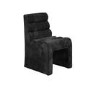 Black Velvet Ribbed Dining Chair - Nami