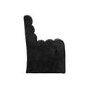 Black Velvet Ribbed Dining Chair - Nami