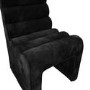 Black Velvet Ribbed Dining Chair - Nami