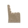 Beige Velvet Ribbed Dining Chair - Nami