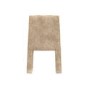 Beige Velvet Ribbed Dining Chair - Nami