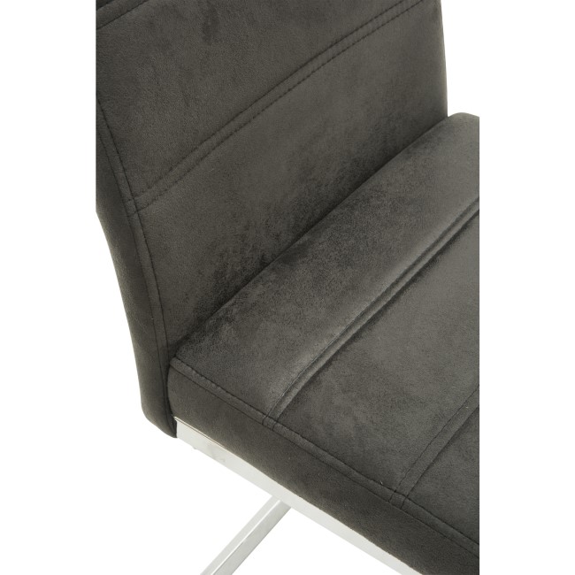 Naples Cantilever Dining Chair in Grey Antique Faux Leather