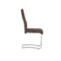 Naples Cantilever Dining Chair in Faux Brown Antique Leather 