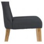 GRADE A2 - Naples Grey Dining Chairs with Oak Legs - 1 x Pair