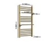 Brass Towel Radiator 800 x 500mm - Nazco