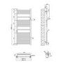 Black Towel Radiator 1200 x 500mm - Nazco