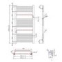 Black Towel Radiator 1000 x 500mm with Pipe Kit and Straight Valves – Nazco