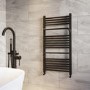 Black Towel Radiator 1000 x 500mm - Nazco