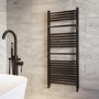 Black Towel Radiator 1200 x 500mm - Nazco