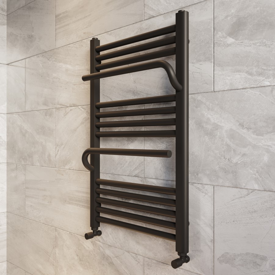 Black Towel Radiator 800 x 500mm - Nazco
