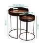 Tray Top Nesting Tables in Bronze - Set of 2 - Nea