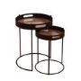 Tray Top Nesting Tables in Bronze - Set of 2 - Nea