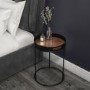 Nea Bronze Mosaic Tray Top Bedside Table