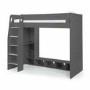 Grey High sleeper Gaming Bed With Desk and Storage - Nebula
