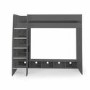 Grey High sleeper Gaming Bed With Desk and Storage - Nebula