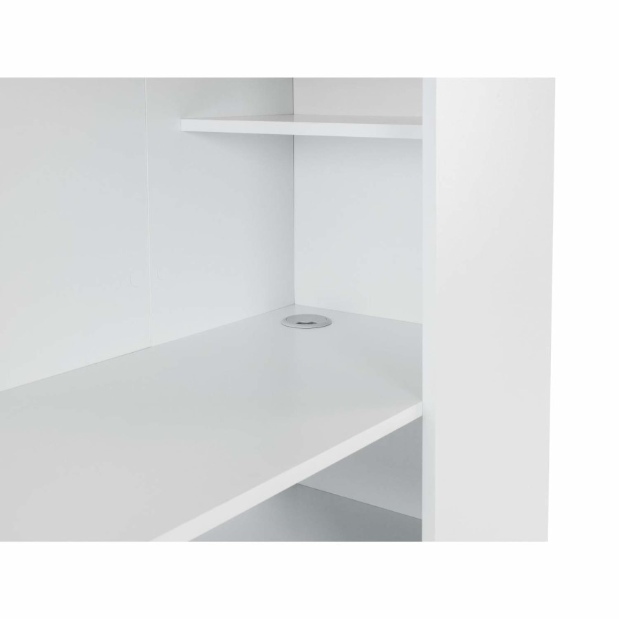 White High sleeper Gaming Bed With Desk and Storage - Nebula