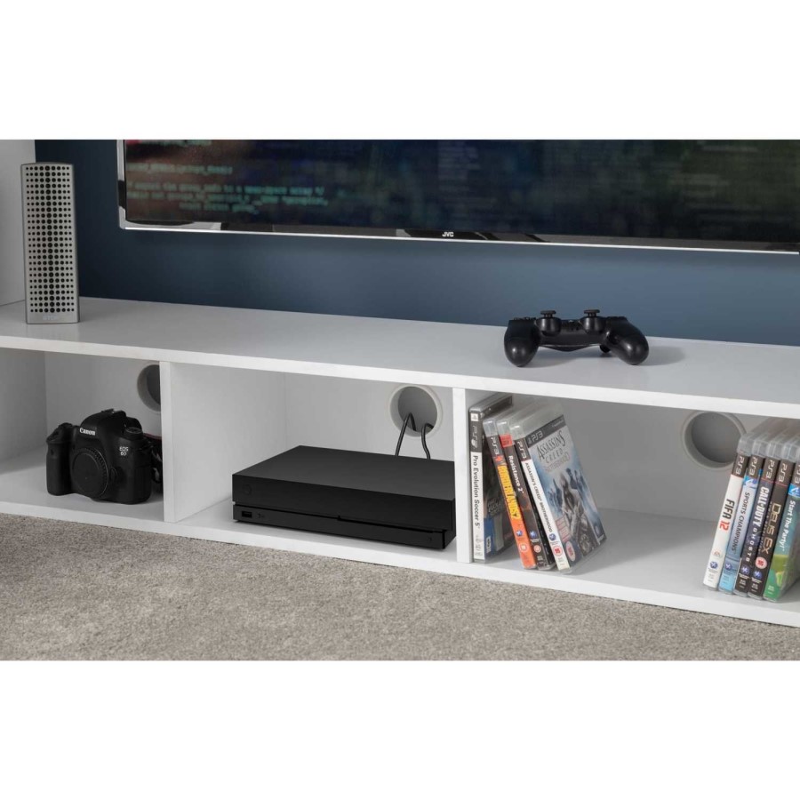 White High sleeper Gaming Bed With Desk and Storage - Nebula