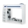 White High sleeper Gaming Bed With Desk and Storage - Nebula