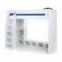 White High sleeper Gaming Bed With Desk and Storage - Nebula