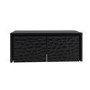 ALMOST PERFECT - Rectangular Black Solid Mango Wood Nest of 3 Coffee Tables - Neesha