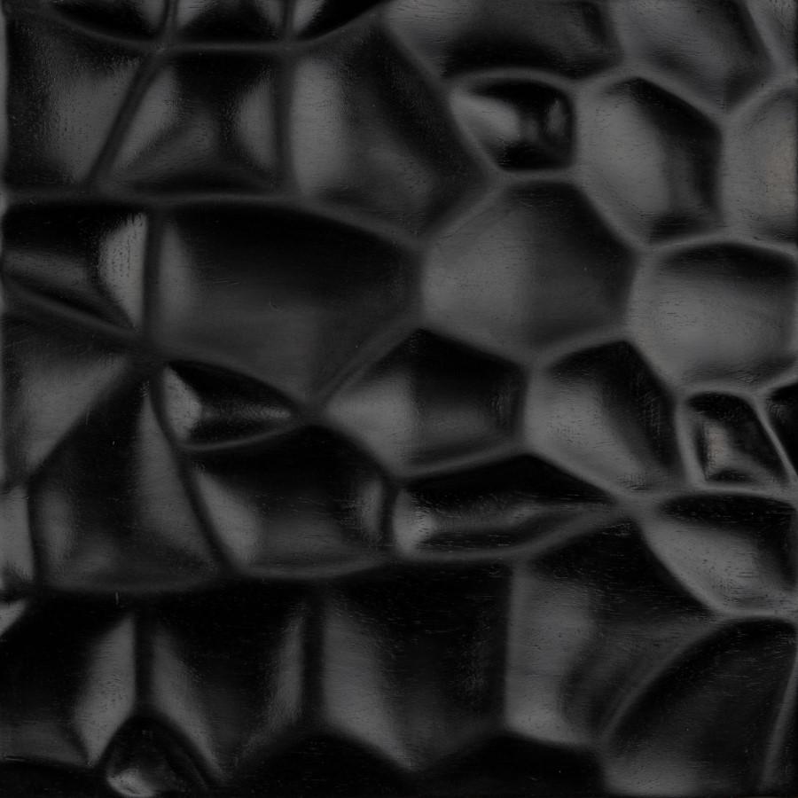 Large Black Textured Solid Mango Wood Sideboard - Neesha