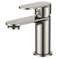 Brushed Nickel Mono Basin Mixer Tap with Slotted Basin Waste - Nell