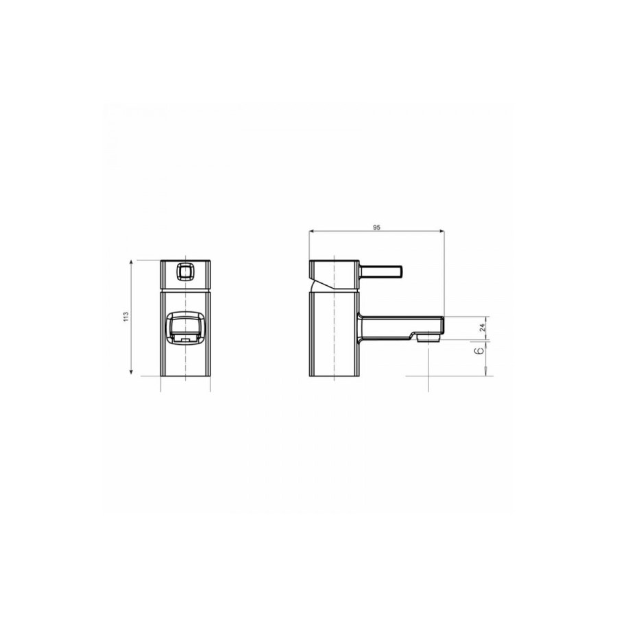 Mini Tusk Mono Basin Mixer & Waste