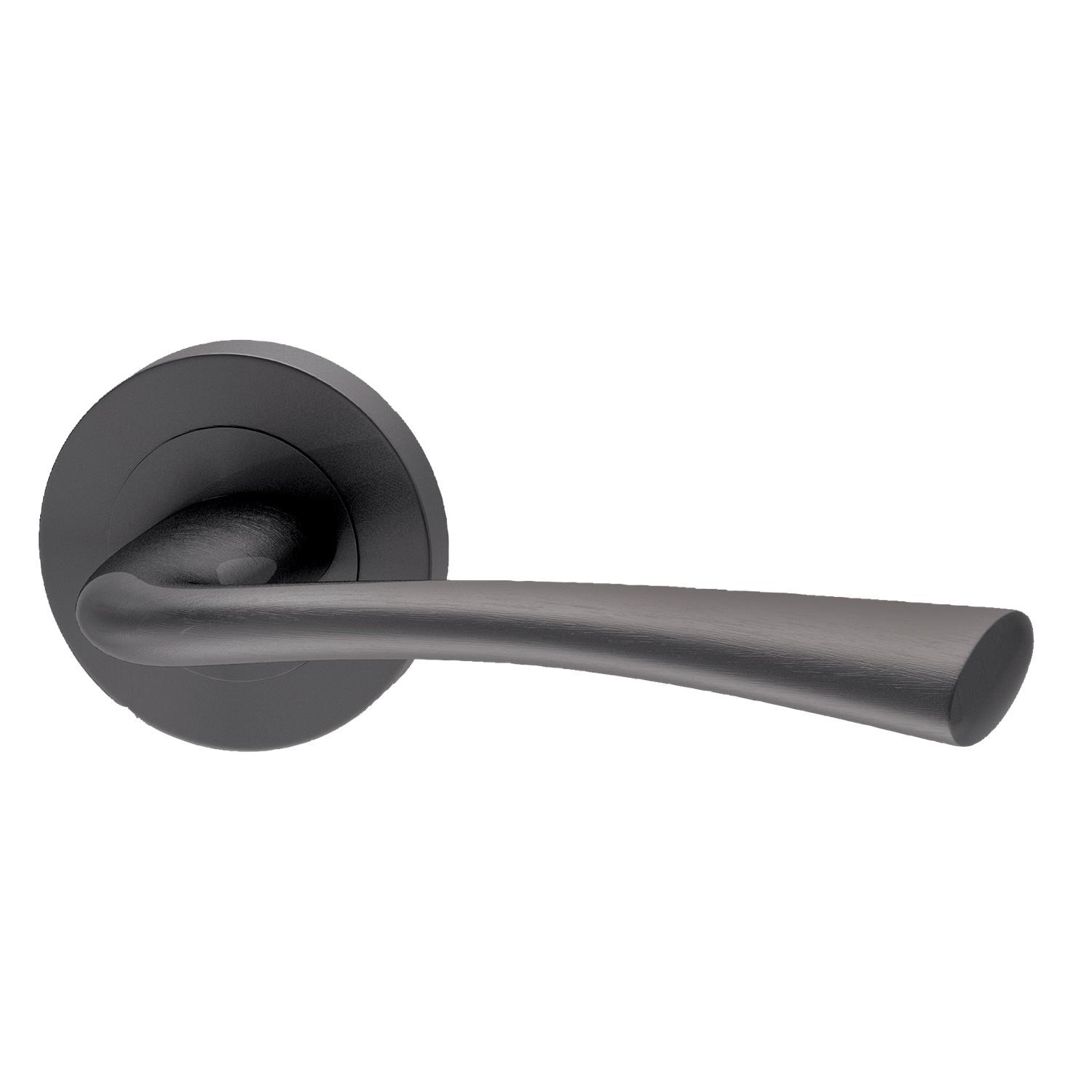 Xl Joinery Black Internal Satin Lever Fire Door Handle With Latch And Hinges Pack - 65Mm Latch - Neva