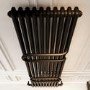 Vertical Black Column Radiator with Towel Bars 1800 x 460mm - Nevis