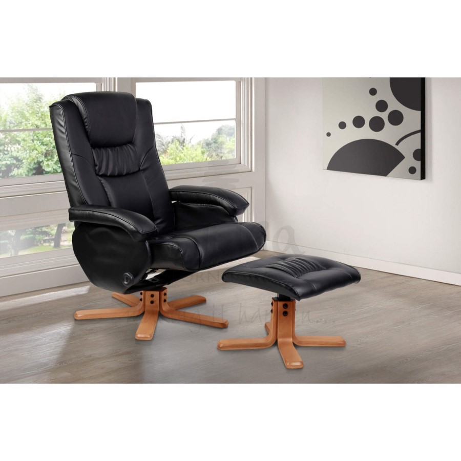 Birlea Furniture Nevada PU Leather Swivel Chair in Black