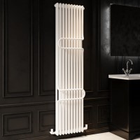 Vertical White Column Radiator with Towel Bars 1800 x 460mm - Nevis