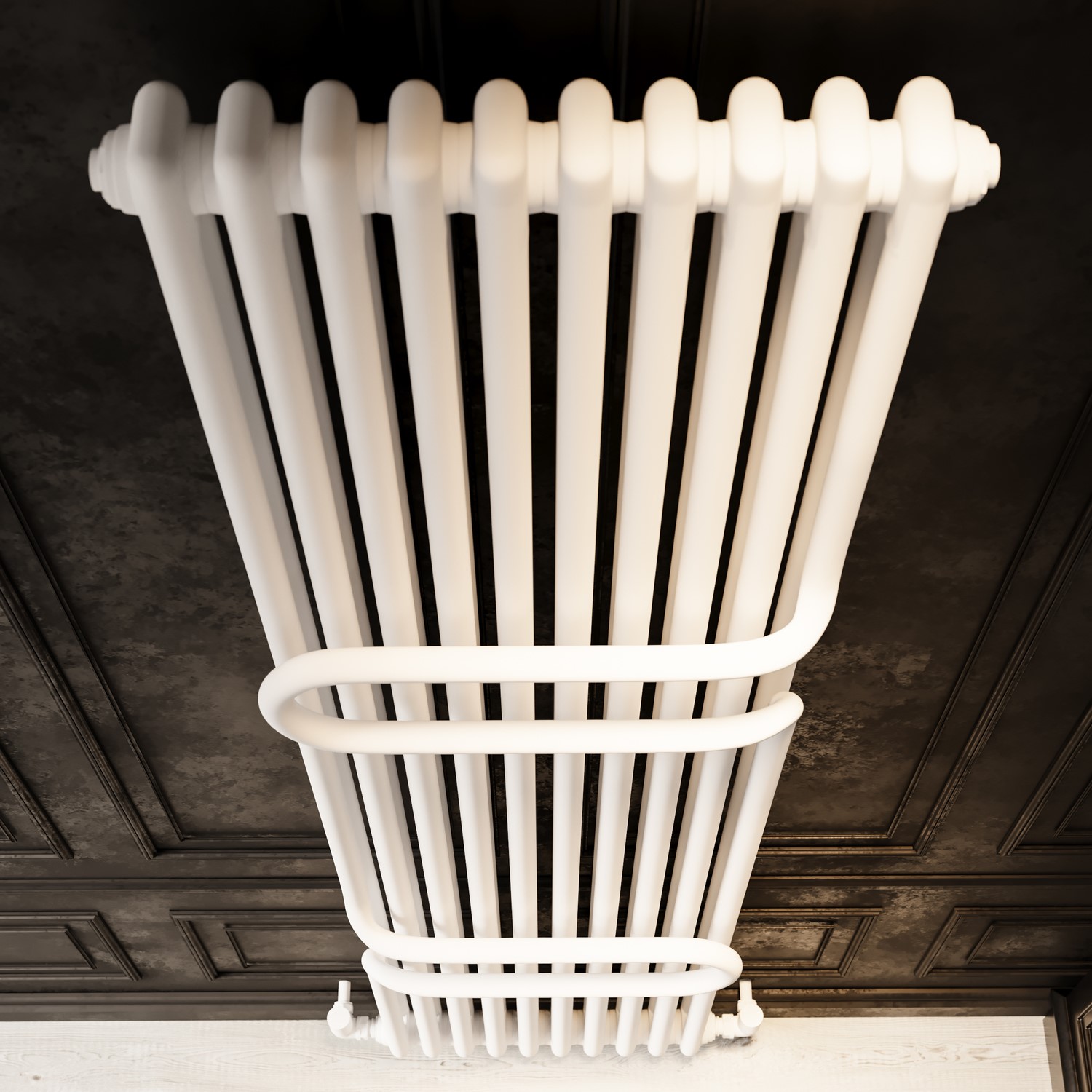 Vertical White Column Radiator with Towel Bars 1800 x 460mm - Nevis ...