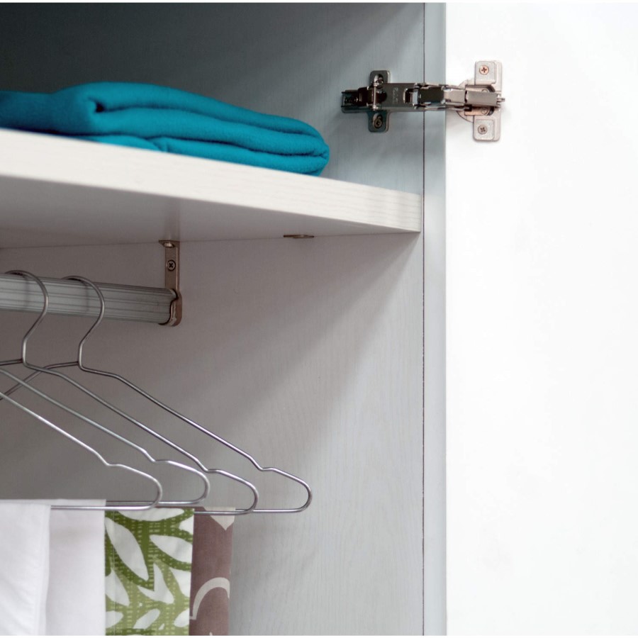 Vida Living Newport Double Wardrobe with Drawer in White Gloss