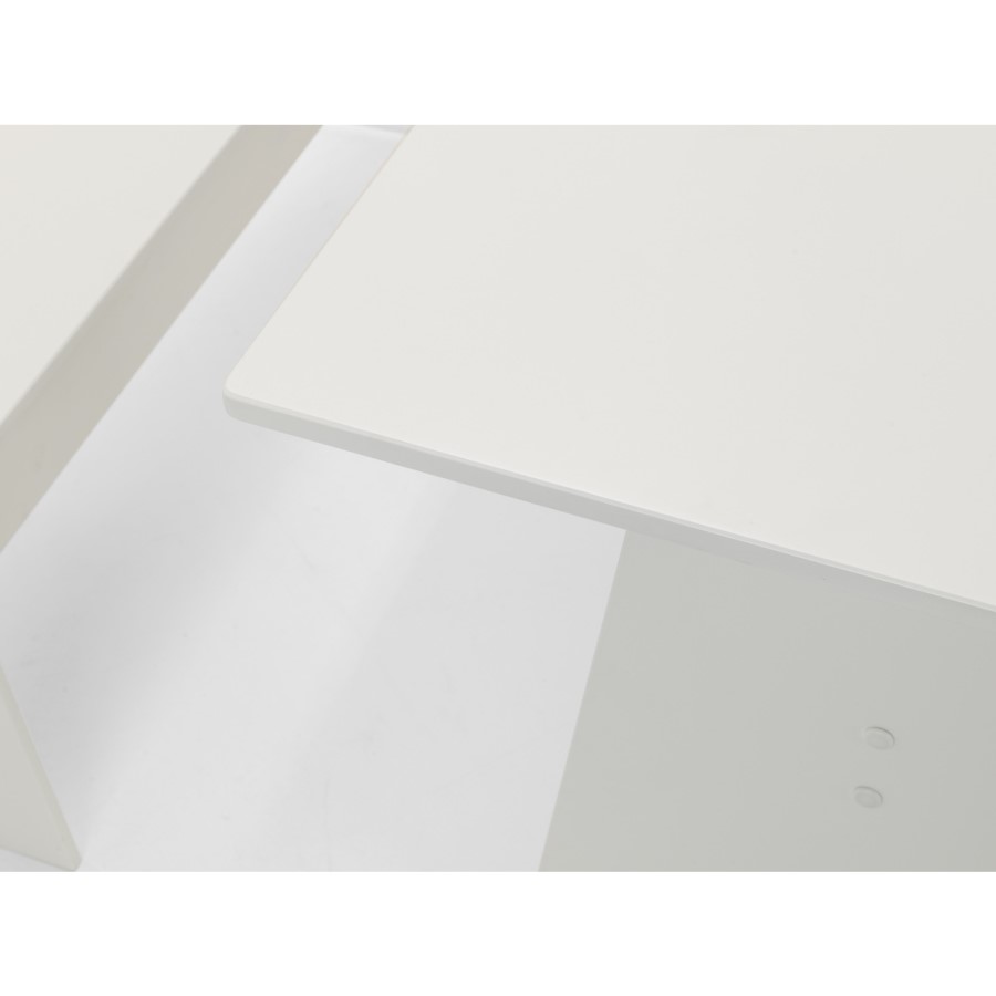 White Corner Dining Set with a Matching Bench - Newport