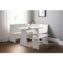 White Corner Dining Set with a Matching Bench - Newport