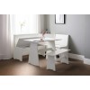 White Corner Dining Set with a Matching Bench - Newport