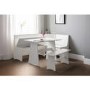 White Corner Dining Set with a Matching Bench - Newport