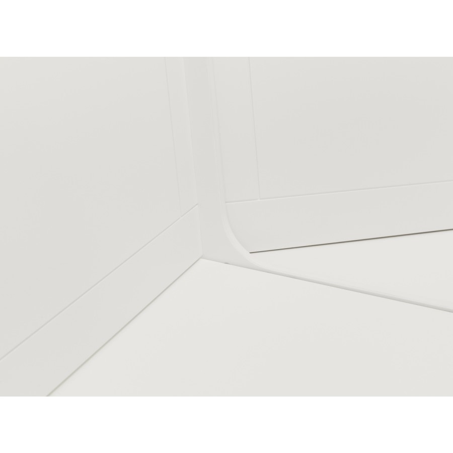 White Corner Dining Set with a Matching Bench - Newport