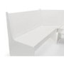 White Corner Dining Set with a Matching Bench - Newport