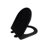 Matt Black Round Soft Close Toilet Seat - Newport