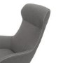 GRADE A1 - Grey Fabric Swivel Lounge Chair with Footstool - Nexo
